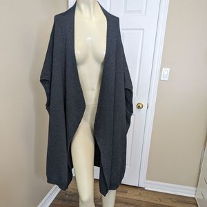 Athleta Gray Open-Front Cardigan